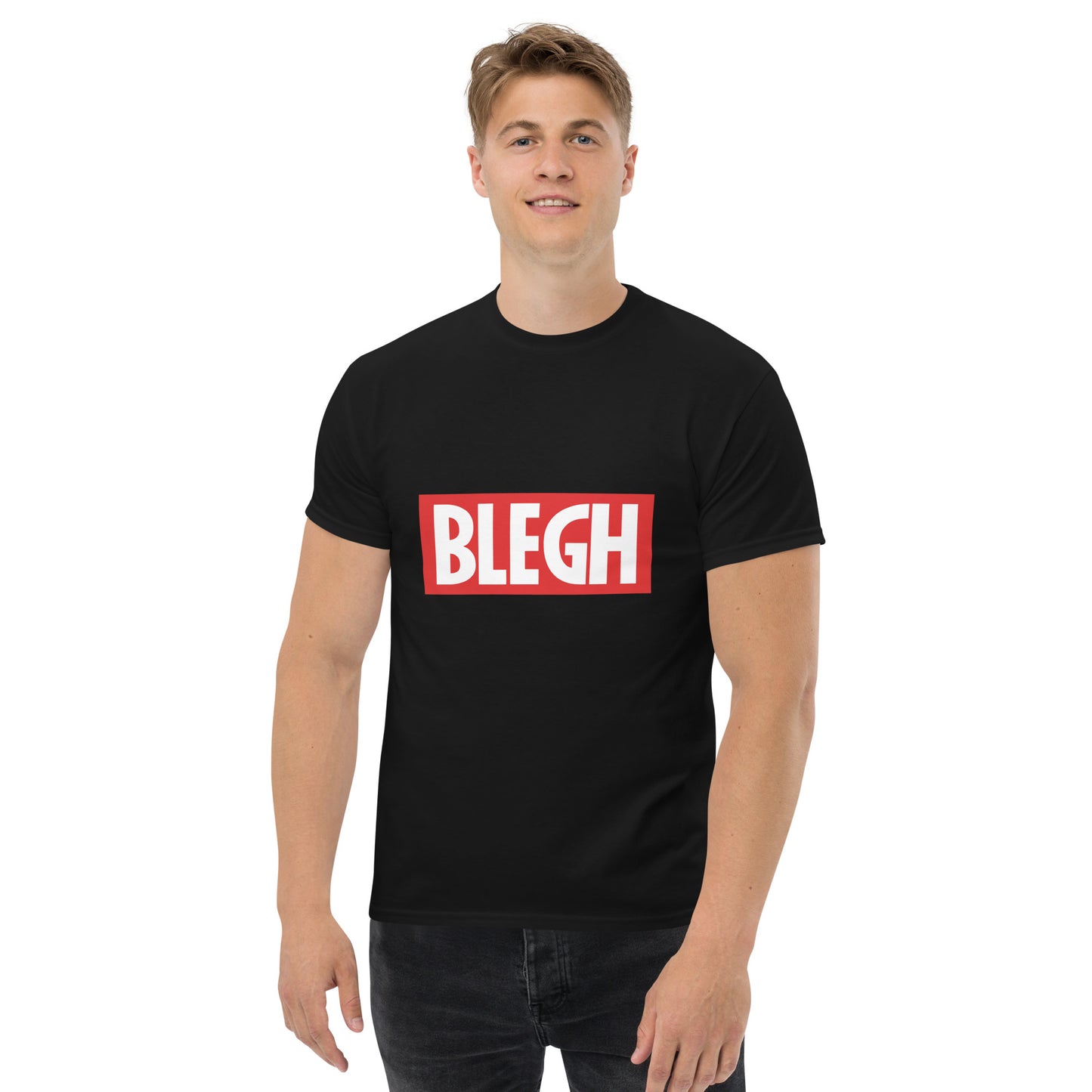 Metal Horns Up Blegh metalcore black t-shirt Men