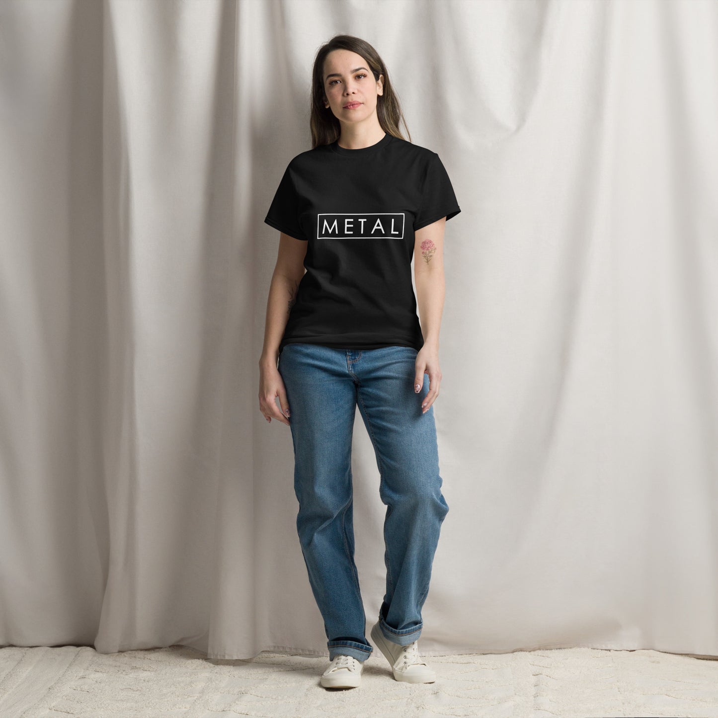 Metal Horns Up METAL black t-shirt Women