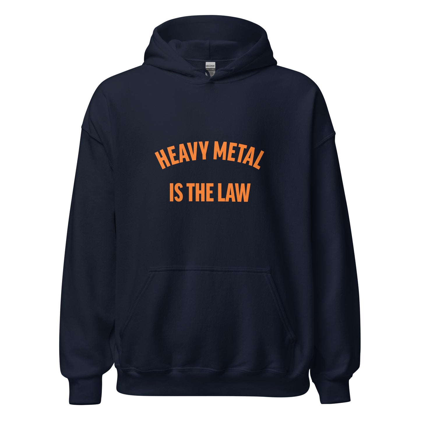 University hoodie heavy metal is the law navy blue women