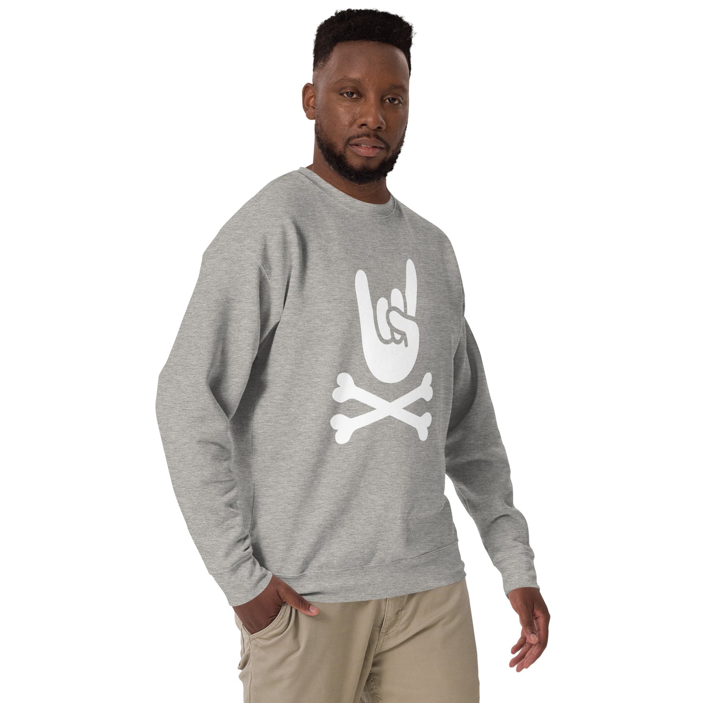Metal Horns Up big hand to metal Men Premium Sweatshirt