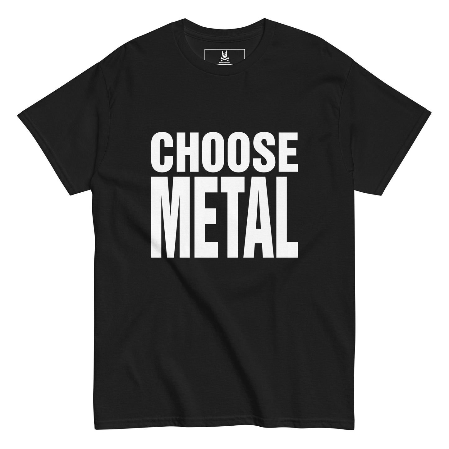 Metal Horns Up choose metal black t-shirt Women