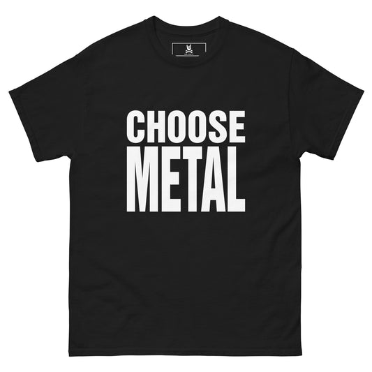 Metal Horns Up choose metal black t-shirt Men