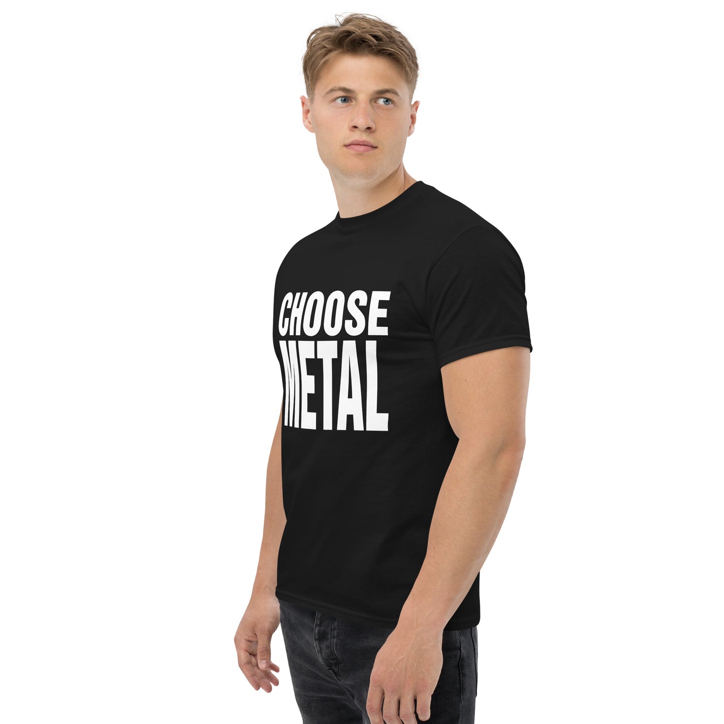 Metal Horns Up choose metal black t-shirt Men