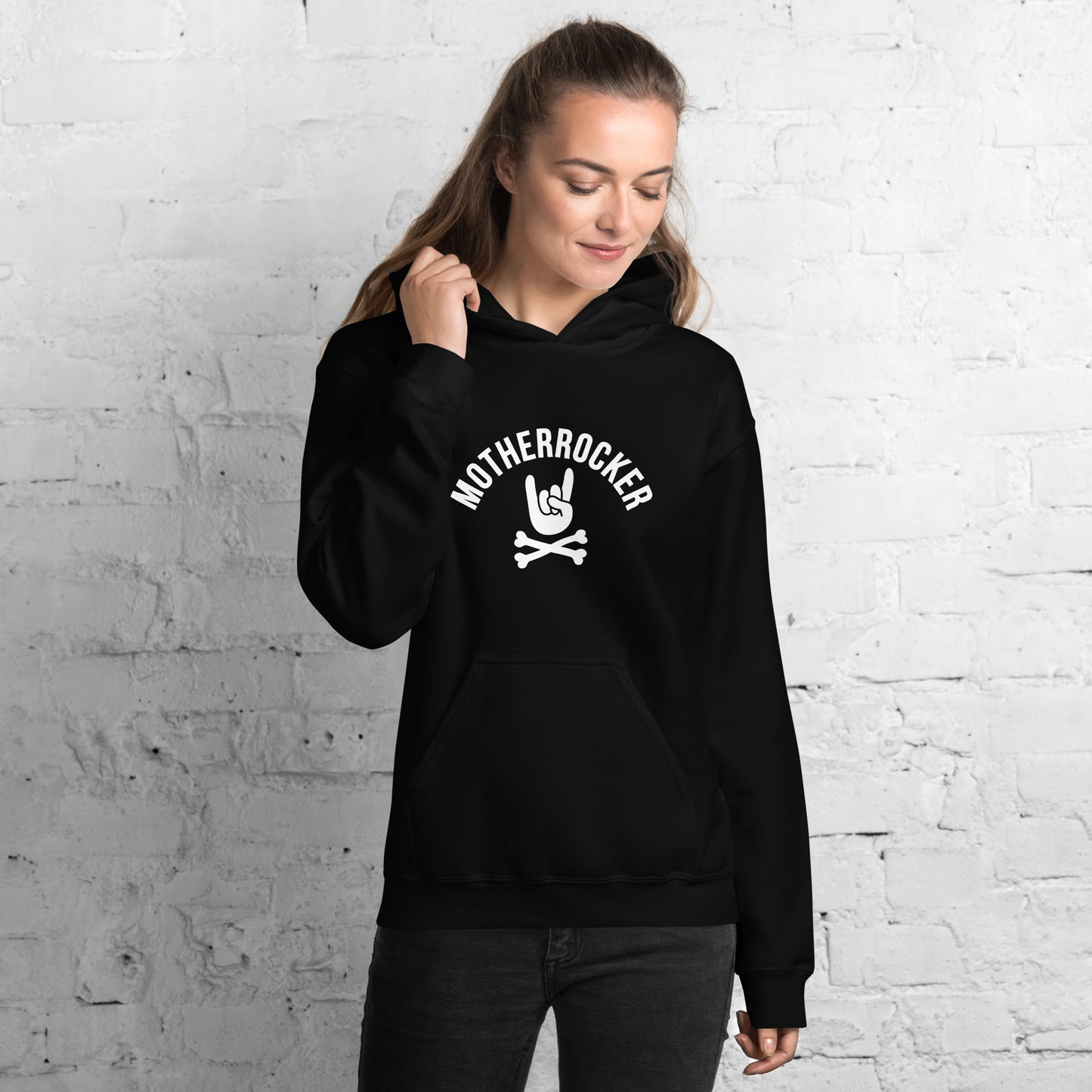 Mother rocker black hoodie women