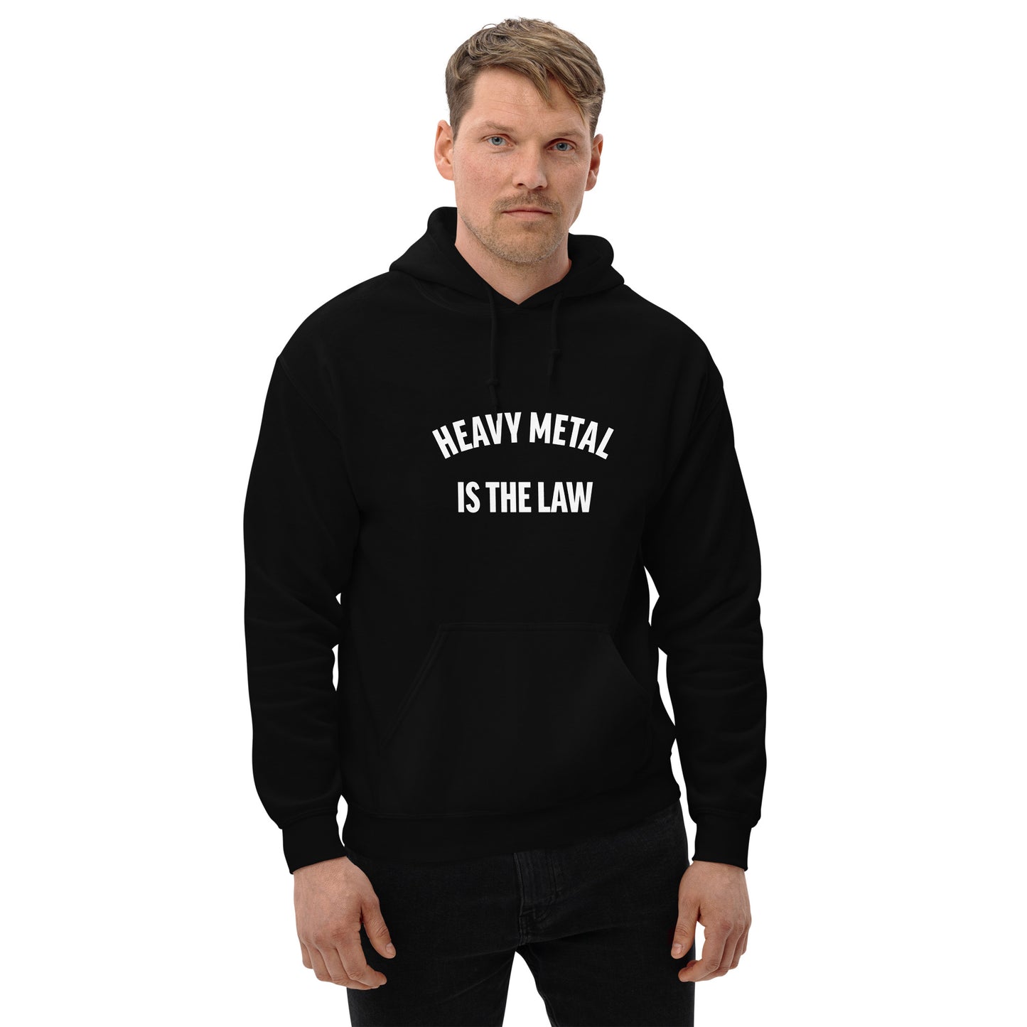 Heavy Metal is the law black hoodie for men