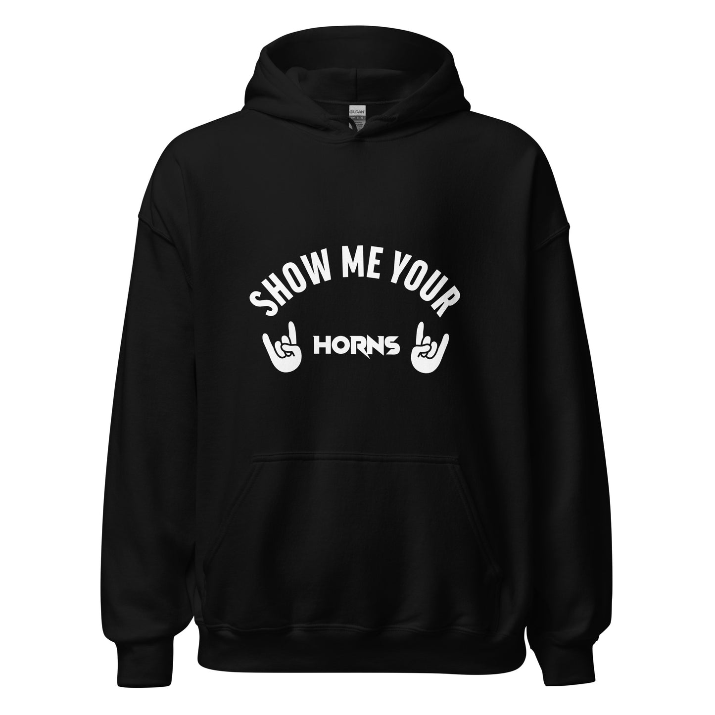 Show me your horns black hoodie for women
