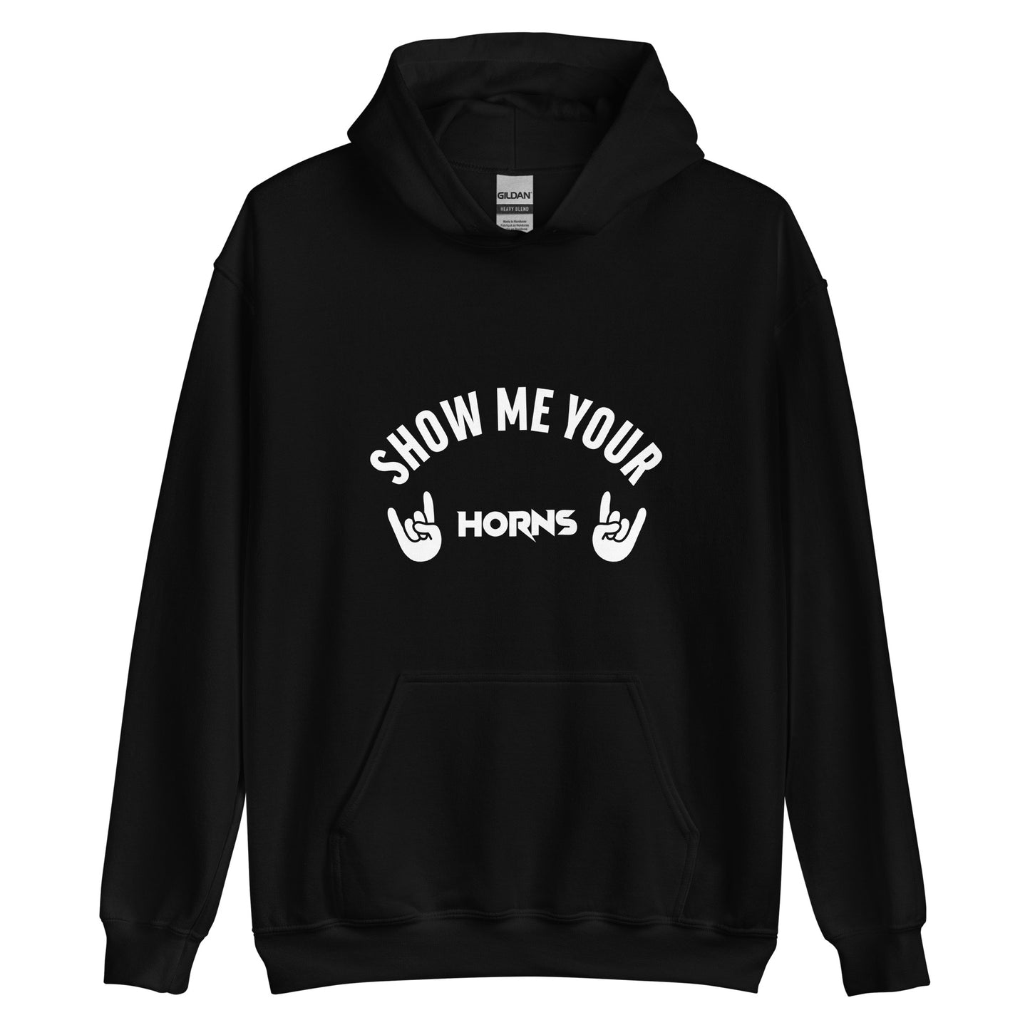 Show me your horns black hoodie for women