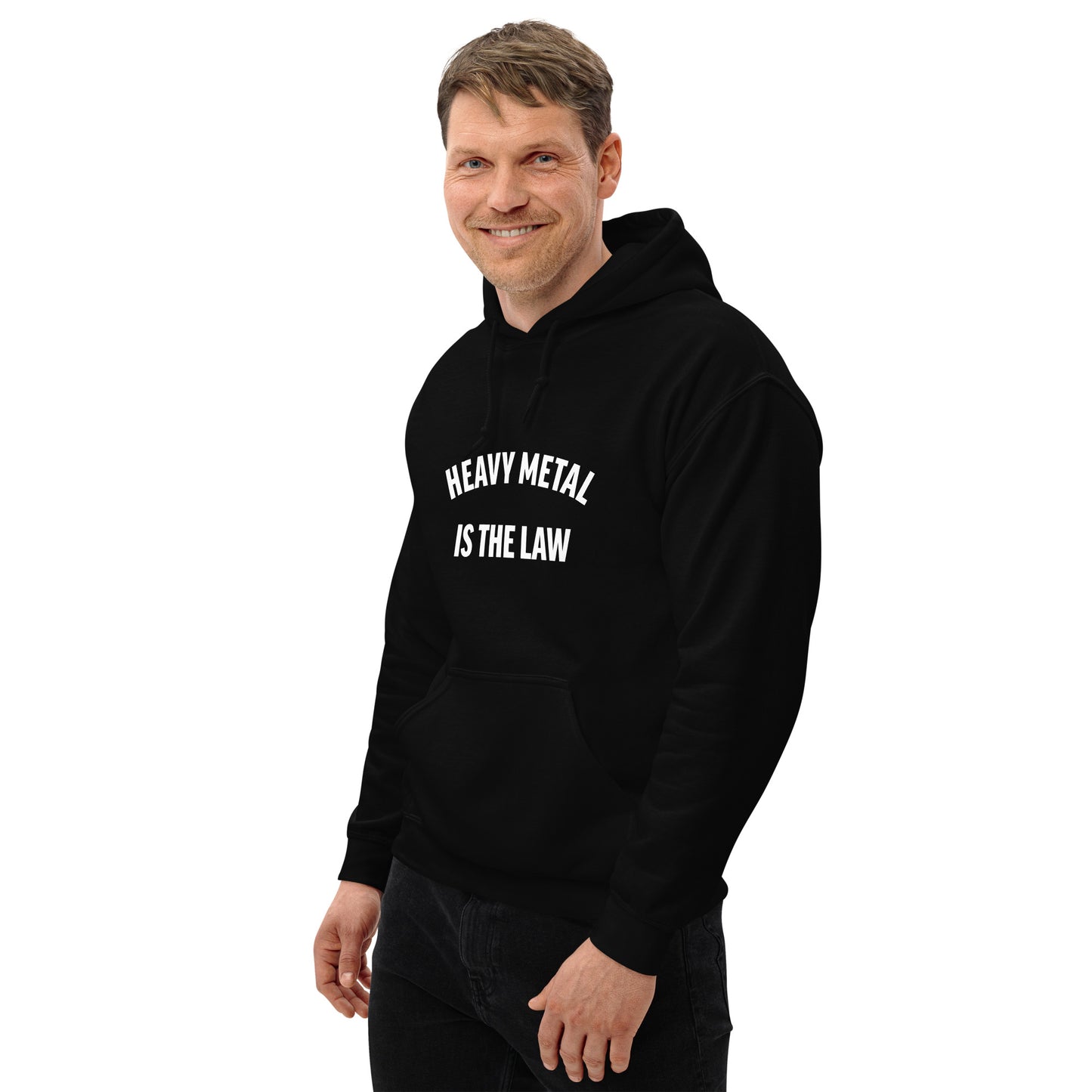 Heavy Metal is the law black hoodie for men